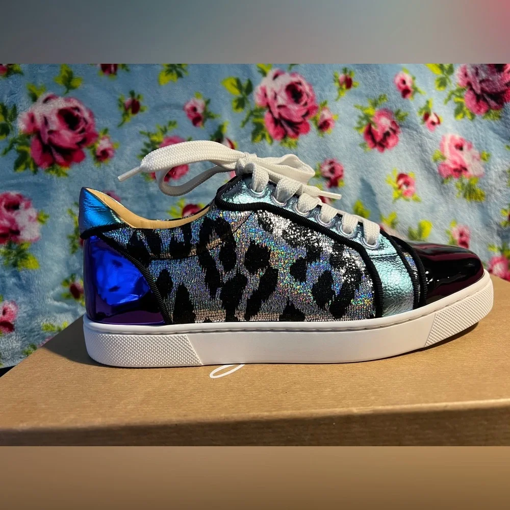 Christian Louboutin Vieira Orlato Sneaker - metallic, holographic leopard print - Picture 10 of 16